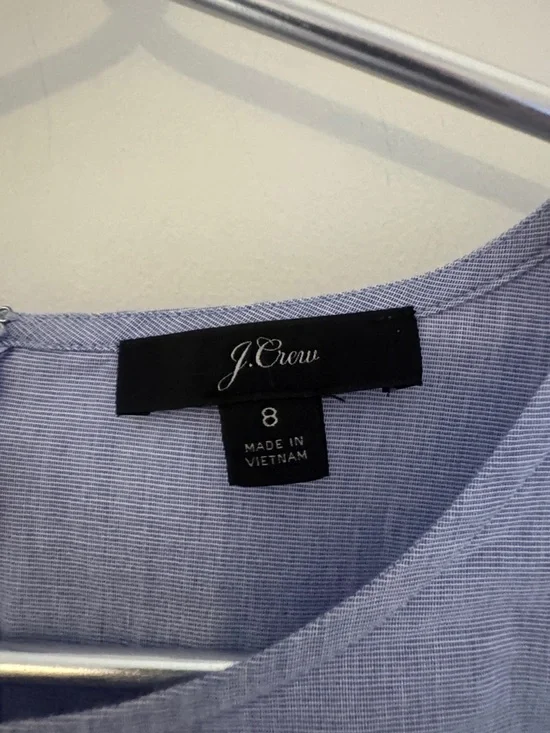 J. Crew Light Lavender Puff-Sleeve Crewneck Blouse - Picture 2 of 3
